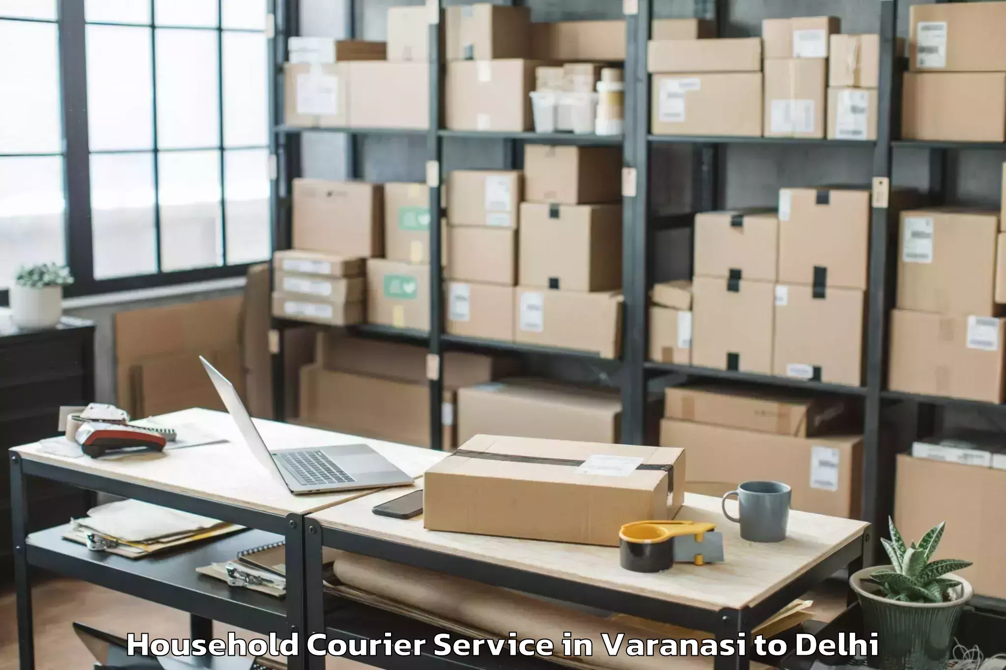 Expert Varanasi to Parsvnath Mall Akshardham Household Courier